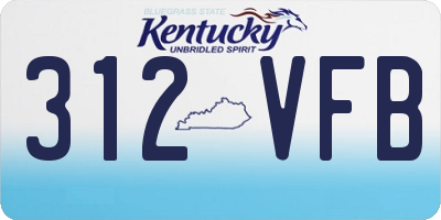 KY license plate 312VFB