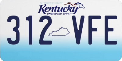 KY license plate 312VFE