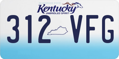 KY license plate 312VFG