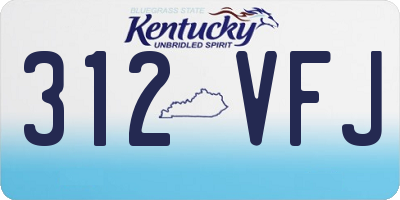 KY license plate 312VFJ