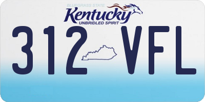 KY license plate 312VFL