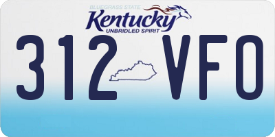 KY license plate 312VFO