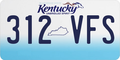 KY license plate 312VFS