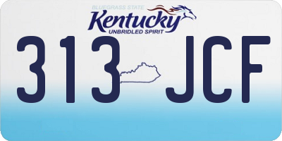 KY license plate 313JCF