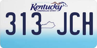 KY license plate 313JCH