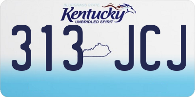 KY license plate 313JCJ