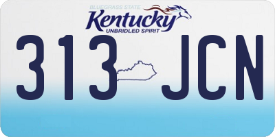 KY license plate 313JCN