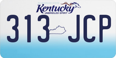 KY license plate 313JCP