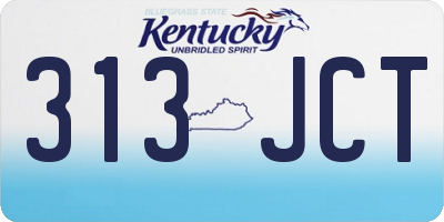 KY license plate 313JCT