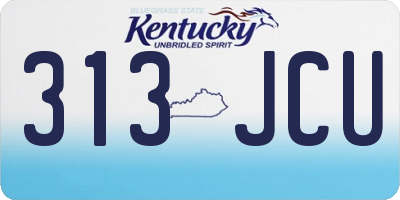 KY license plate 313JCU