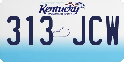 KY license plate 313JCW