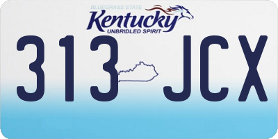 KY license plate 313JCX