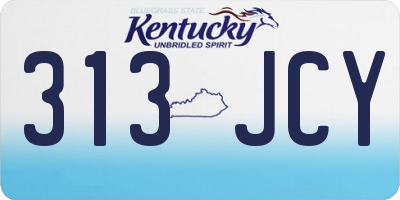 KY license plate 313JCY