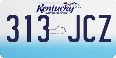 KY license plate 313JCZ
