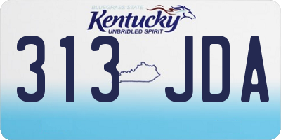 KY license plate 313JDA