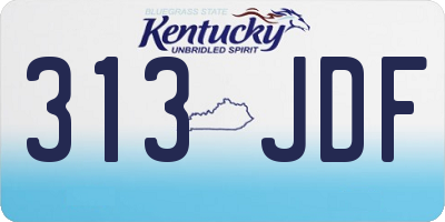 KY license plate 313JDF