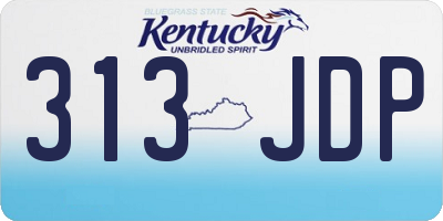 KY license plate 313JDP