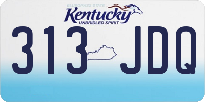KY license plate 313JDQ