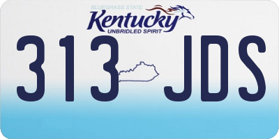 KY license plate 313JDS