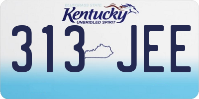KY license plate 313JEE