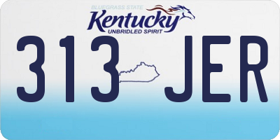 KY license plate 313JER