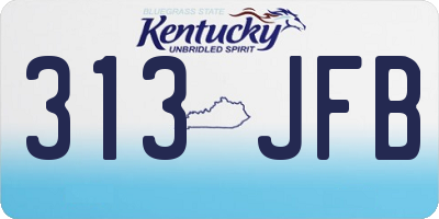 KY license plate 313JFB