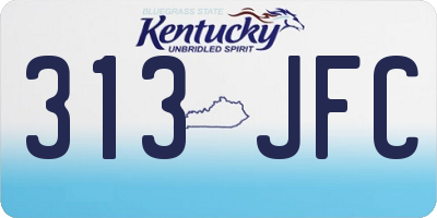 KY license plate 313JFC