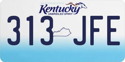KY license plate 313JFE