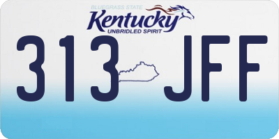 KY license plate 313JFF