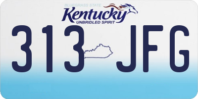 KY license plate 313JFG