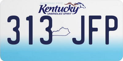 KY license plate 313JFP