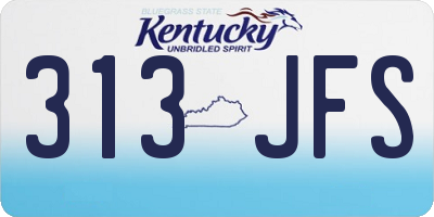 KY license plate 313JFS
