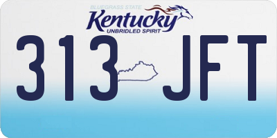 KY license plate 313JFT