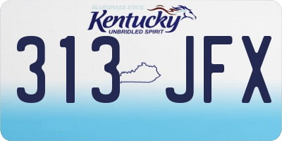 KY license plate 313JFX