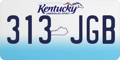 KY license plate 313JGB