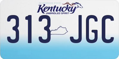 KY license plate 313JGC