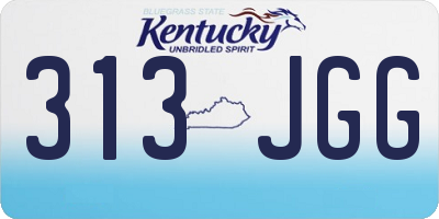 KY license plate 313JGG