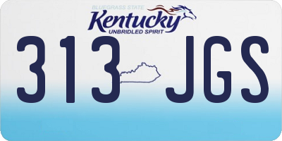 KY license plate 313JGS