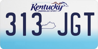 KY license plate 313JGT