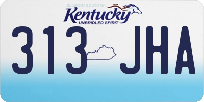 KY license plate 313JHA