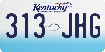 KY license plate 313JHG
