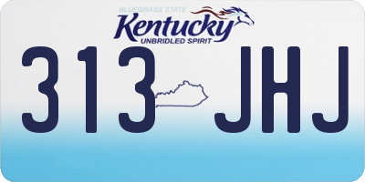 KY license plate 313JHJ