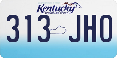 KY license plate 313JHO