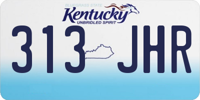 KY license plate 313JHR