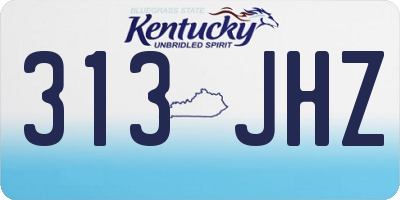 KY license plate 313JHZ