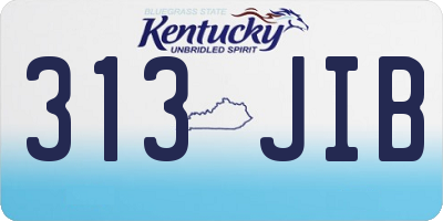 KY license plate 313JIB