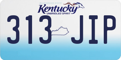 KY license plate 313JIP
