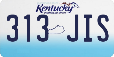 KY license plate 313JIS