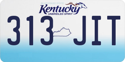 KY license plate 313JIT