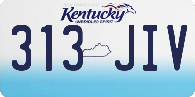 KY license plate 313JIV